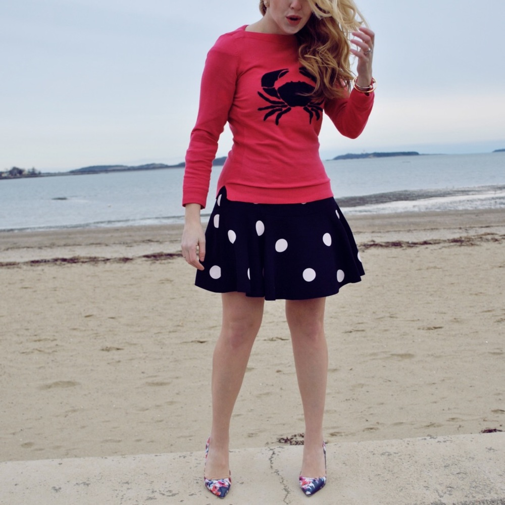 Talbots Pettite Crabby hot pink Sweater